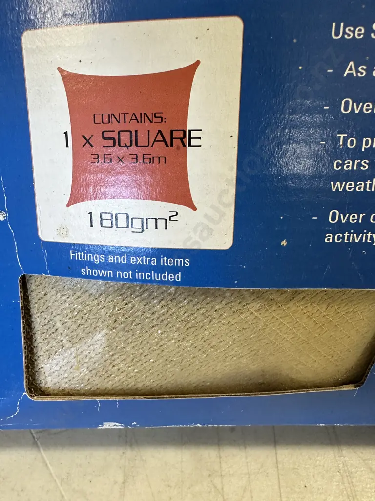 Square Sail Shade Beige Colour 3.6 x 3.6m Image 1++